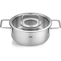 Fissler Kookpan Pure Collection Laag met Glasdeksel 20 cm