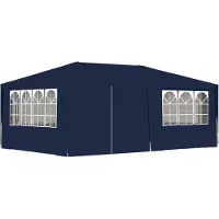 Syfax Partytent met zijwanden professioneel 90 g/m² 4x6 m blauw