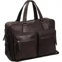The Chesterfield Brand Wax Pull Up Koffer Leer 43 cm Laptop compartiment bruin