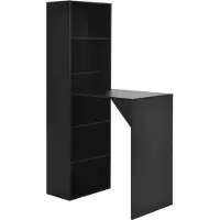 Prolenta Maison Exclusive - Barmeubel met kast, zwart, 115 x 59 x 200 cm