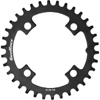 Sunrace kettingblad 36T staal zwart, BCD 96