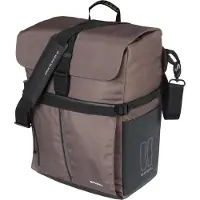 Basil Move - Fietsschoudertas - MIK Hooks - 15L - Incl. regenhoes - Gerecycled materiaal - Bruin