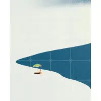 IXXI Pondering, Maarten Léon - 80 x 100 cm - Grote wanddecoratie en posters - Illustraties, Minimalisme, Geometrische Kunst, Grafisch Ontwerp