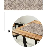 MuchoWow Tafelloper 200x50 cm - Tafelmat vinyl Plank - Patronen - Brocante - Tafeldecoratie - Tafelversiering - Keuken decoratie - Tafel versiering