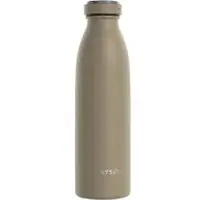 LARS NYSØM Ren Roestvrijstalen drinkfles 500ml - BPA-vrij geïsoleerde waterfles 0,5 Liter (Taupe Brown)