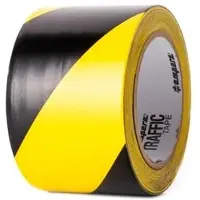 Ampere Traffic vloertape Standard - geel zwart | 7,5 cm breed