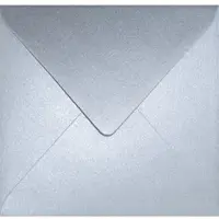 Netuno Metallic (parelmoer) zilveren enveloppen vierkant K4-153 - 153 x 153 mm - 25 stuks - NK natgelijmde - 120 gram - Aster Metallic -
