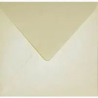 Netuno Metallic (parelmoer) ecru enveloppen vierkant K4-153 - 153 x 153 mm - 25 stuks - NK natgelijmde - 120 gram - Aster Metallic -