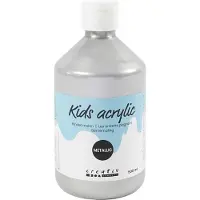 Packlinq Acrylverf Metallic, metallic, zilver, 500 ml/ 1 fles