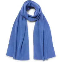 Falke Scarf Half-Cardigan Merino sneldrogend warm wol wintersjaal unisex blauw - maat ONESIZE