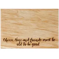 Scottish Made Serveerplank Cheese Wine and Friends - 30x20 - Schots Eikenhout - Scottish Made