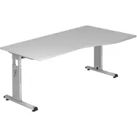 Hjh OFFICE PRO MEGA 18 S - 180 x 100 Grijs/Zilver Tafelhoogte I In hoogte verstelbaar