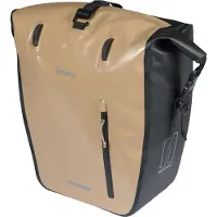 Basil Rivo - Enkele fietstas - 25-31 liter - MIK Hooks - Waterdicht - Reflectie details - Tarpaulin - zand