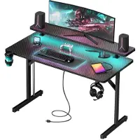 Lugia Pro Gaming Bureau 80x50x88 cm - Led Verlichtingen - Carbon