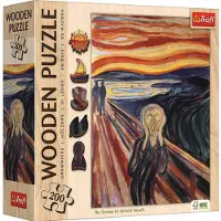 Trefl houten puzzel kunst Edvard Munch 200 stukjes schilderij.