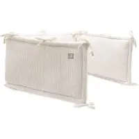 Jollein Baby Bedbumper Ledikant - 180x30cm - Katoen - Cloudy Rib - Oatmeal