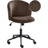 Beliani MILES - Bureaustoel - Donkerbruin - Corduroy