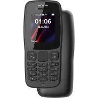 Nokia 106 - 4GB Dual Sim - simlockvrij - 2018 - Donkergrijs - LED-zaklamp - FM-radio Big Button-telefoon