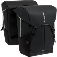 New Looxs Sports Double MIK - Dubbele Fietstas - Ingebouwde MIK-Adapter - Afneembare Fietstas - Waterdicht door Regenhoes (inclusief) - 40 Liter - Zwart