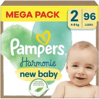 Pampers Harmonie Luiers Maat 2 (4-8kg) 96 Stuks
