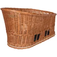 Basil Fietmand voor hond - - Pasja M 2.0 - Gevlochten riet - 40x25x24 cm - 10 kg max
