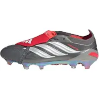 Adidas Predator Elite FT Gras Voetbalschoenen (FG) Donkergrijs Wit Zilver Rood