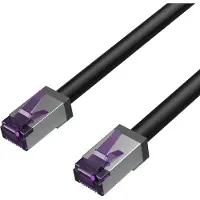 Flexline -Patchkabel cat. 6A S/FTP, kurze Bauform, PIMF, schwarz, 20m