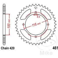 JT Sprockets 420 Jtr461.48 Steel Achtertandwiel