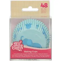 Funcakes Baking Cups - Baby Blauw - 48 Stuks - Cupcake Vormpjes Papier