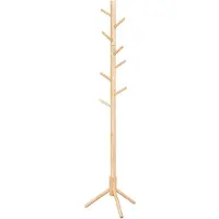 Vasagle Kapstok van massief hout in de vorm van een boom, Natuurlijke kleur