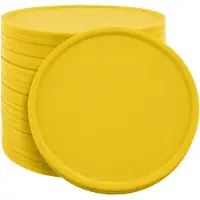 Combicraft Blanco Plastic munten Ø35mm - geel - 100 stuks