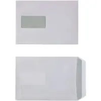 Viking Enveloppen Met venster C5 162 (B) x 229 (H) mm Zelfklevend Wit 90 g/m² 500 Stuks