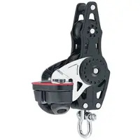 Harken Cabo Fiddle With Cam Cleat And Becket Pulley 40 Mm Zwart,Zilver