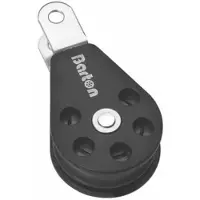 Barton Marine T1 Single Pulley With Fork Zilver 30 mm