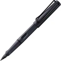 Lamy Safari Steel black Vulpen | Ergonomische grip | ASA-kunststof | Stalen penpunt M | Inclusief blauwe T 10 inktpatroon – Rechtshandig