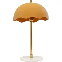 Kare Design tafellamp Lia, geel / oranje, Woon-/ Eetkamer, metaal, tafellamp
