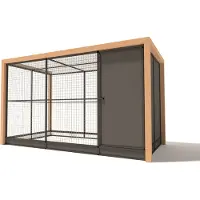 Glorenza Alfred - Kattenren met sluis - Aluminium - Antraciet - 224x190x202 cm