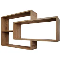 TRAUMMÖBEL Coemo wandplank 'Karo' Donkerbruin boekenplank hout | MDF 4 vakken hangplank Zwevende plank voor woonkamer, slaapkamer en keuken