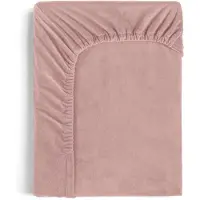 Sleeptime Velvet hoeslaken - oud roze - 180x200 cm