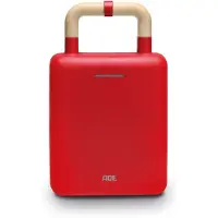 ADE 2-in-1 Croque & Wafelijzer rood wisselbare platen