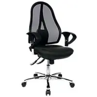 Topstar Bureaustoel Synchroonmechanisme Mesh In hoogte verstelbare armleuning Grijs, zwart 110 kg Open Point SY Deluxe