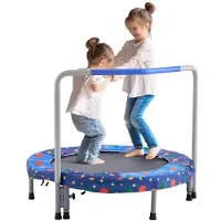 StarTech.com Kindertrampoline Buitentrampoline - Opvouwbare Rebounder met Handgreep - Diameter 91,5 cm - Voor Binnen en Buiten - Voor Peuters 3+ - Draagvermogen 100 kg - Blauw