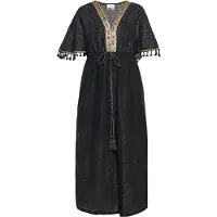 IZIA Strandjurk blauw / goud / rood / zwart