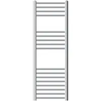 LuxeBath Elektrische badkamerradiator met verwarmingselement 1200W 400x1200 mm chroom gebogen met zijaansluiting & thermostaat digitaal display