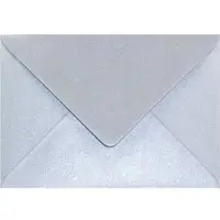 Netuno Metallic (parelmoer) zilveren enveloppen A6 - 125 x 175 mm - B6 - 25 stuks - NK natgelijmde - 120 gram - Aster Metallic -