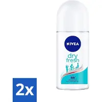 Nivea 2 x - Deodorant - Roller - Dry Fresh - 48 Uur Lang Werkend - 50 ml - Deodorant Roller - 48 Uur Bescherming - Anti-transpirant - Lichaamsgeur - Unisex Deodorant
