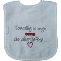 Funnies Witte slab met "Toevallig is mijn oma de allerliefste"