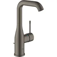 GROHE Wastafelmengkraan essence 1 hendel met waste l hard graphite geborsteld