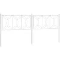 vidaXL Vervangend hoofdbord 193 cm metaal wit