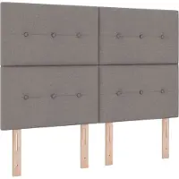 vidaXL Hoogte verstelbaar hoofdbord met hoofdeinde Taupe 160 cm Stof